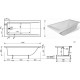 Ванна из искусственного камня Aquanet Bright Stone 170х75 AQ-00332882 цвет Белый