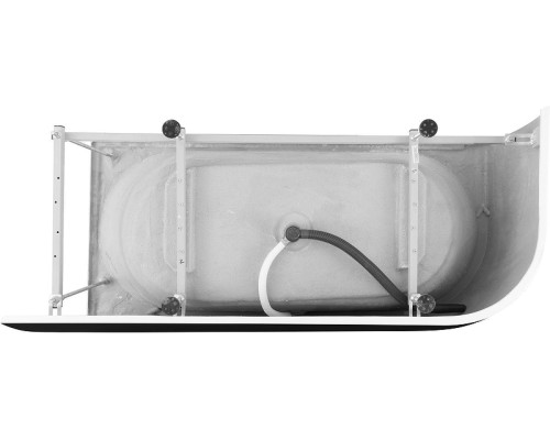 Акриловая ванна Aquanet Family Elegant B 3806-N-MW-MB 180x80 R 293079 цвет Черный матовый Белый