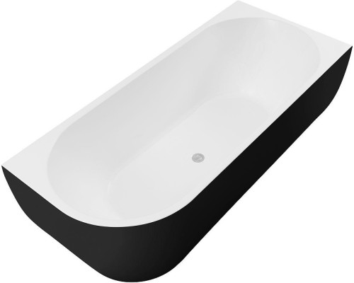 Акриловая ванна Aquanet Family Elegant B 3806-N-MW-MB 180x80 R 293079 цвет Черный матовый Белый