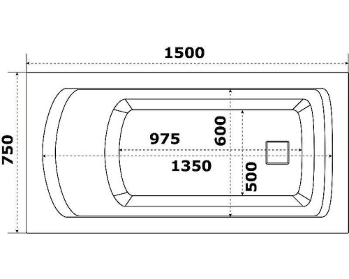 Акриловая ванна Bas Аякс 150x75 В 00128 без гидромассажа