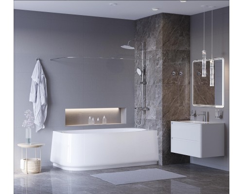 Акриловая ванна Cezares Lux 165х80 R CZR-LUX-CORNER-165-80-58-R цвет Белый