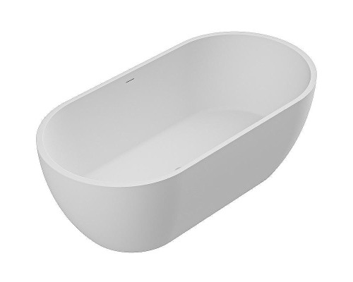 Ванна из искусственного камня Cezares Stylus 160x80 CZR-STYLUS-160-80-54-SSB Белая матовая без гидромассажа