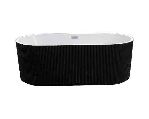 Акриловая ванна Esbano Tortuga 170x80 ESVATORTB Черная Белая без гидромассажа