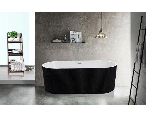 Акриловая ванна Esbano Tortuga 170x80 ESVATORTB Черная Белая без гидромассажа