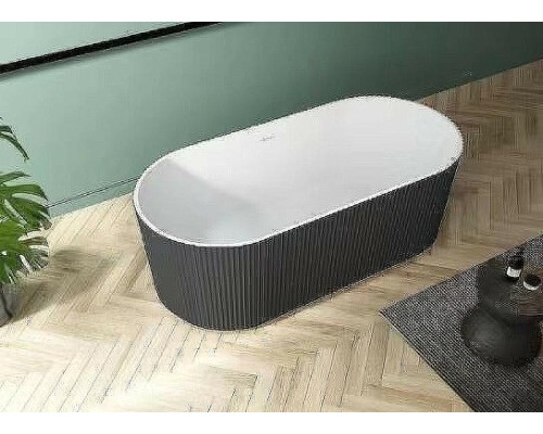 Акриловая ванна Esbano Tortuga 170x80 ESVATORTB Черная Белая без гидромассажа