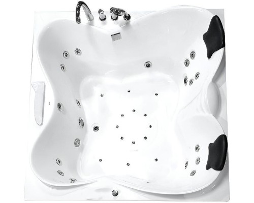 Акриловая ванна Gemy 187х187 G9089 O R с гидромассажем