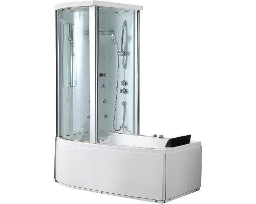 Акриловая ванна с душевой кабиной Gemy 170х85 G8040 B L с гидромассажем