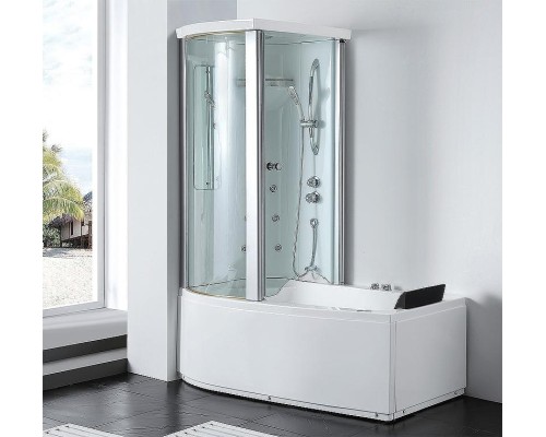 Акриловая ванна с душевой кабиной Gemy 170х85 G8040 B L с гидромассажем