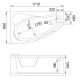 Акриловая ванна Gemy Gemy 171x99 G9046 II B L С гидромассажем