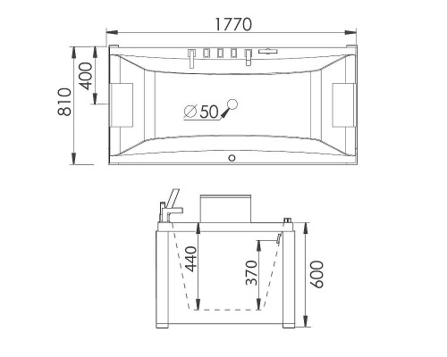 Акриловая ванна Gemy Gemy 177x81 G9076 B С гидромассажем