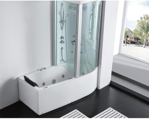Акриловая ванна с душевой кабиной Gemy 170х85 G8040 B R с гидромассажем