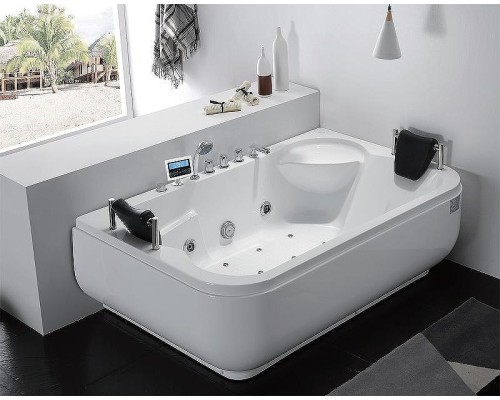 Акриловая ванна Gemy 180х116 G9085 K R с гидромассажем