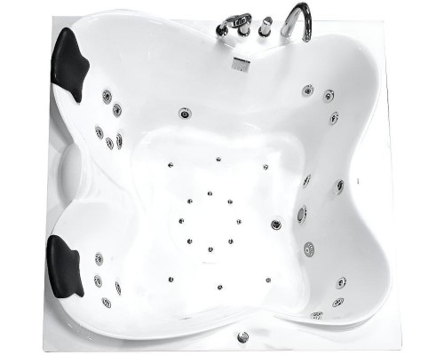 Акриловая ванна Gemy 187х187 G9089 K L с гидромассажем