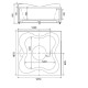 Акриловая ванна Gemy 187х187 G9089 K L с гидромассажем