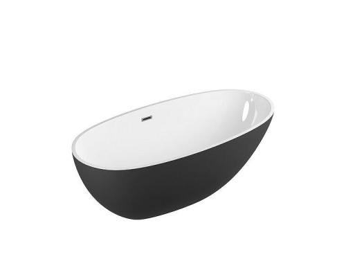 Акриловая ванна Grossman Fly 170х75 GR-1104MB цвет Черный матовый Белый матовый
