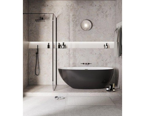 Акриловая ванна Grossman Fly 170х75 GR-1104MB цвет Черный матовый Белый матовый