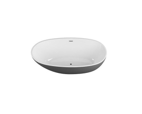 Акриловая ванна Grossman Fly 170х75 GR-1104MB цвет Черный матовый Белый матовый