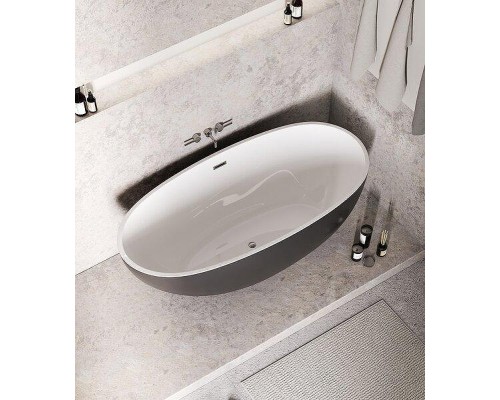 Акриловая ванна Grossman Fly 170х75 GR-1104MB цвет Черный матовый Белый матовый