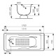 Чугунная ванна Kaiser 170х75 КВ-1703 с антискользящим покрытием