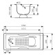Чугунная ванна Kaiser 170х75 КВ-1704 с антискользящим покрытием