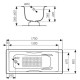 Чугунная ванна Kaiser 170х80 КВ-1706 с антискользящим покрытием