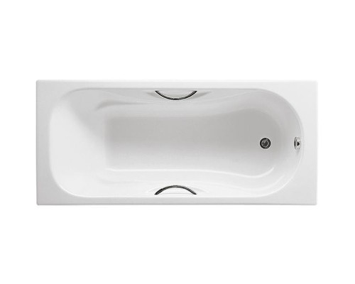 Чугунная ванна Roca Malibu 170x75 2309G000R с отверстиями для ручек с антискользящим покрытием