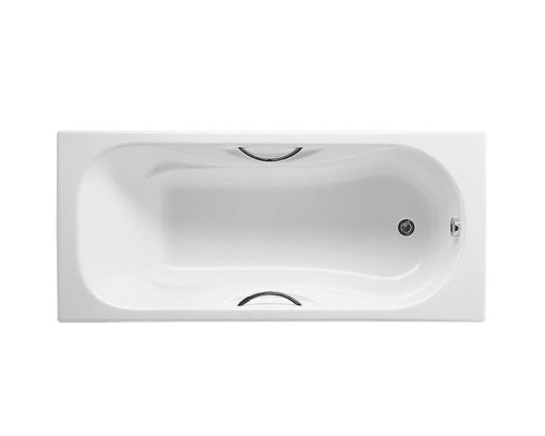 Чугунная ванна Roca Malibu 160x75 2310G000R с отверстиями для ручек с противоскользящим покрытием