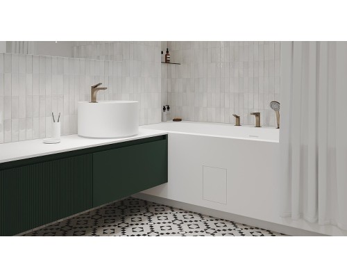 Ванна из искусственного камня Salini Orlanda Axis Kit 190х80 103321M Белая матовая