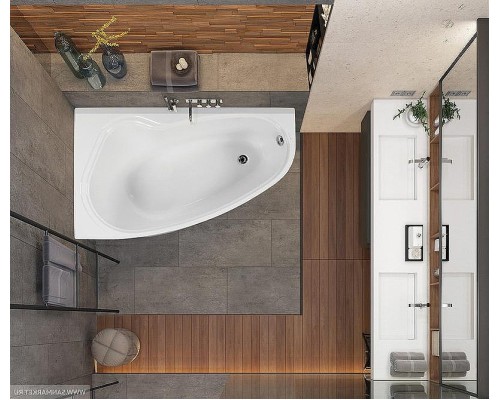 Акриловая ванна Vagnerplast Avona 150x90 L VPBA159AVO3LX-04 без гидромассажа