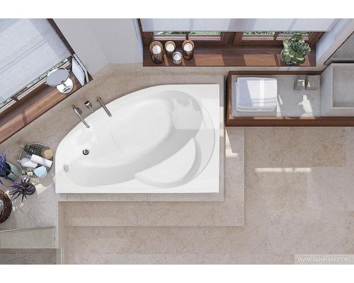 Акриловая ванна Vagnerplast Flora 150x100 L VPBA151FLA3LX-04 без гидромассажа