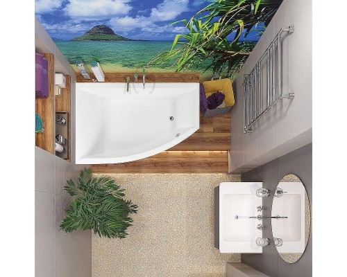 Акриловая ванна Vagnerplast Veronela 160x105 L VPBA160VEA3LX-04 без гидромассажа