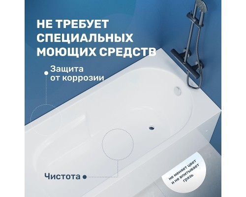 Акриловая ванна Vincea 170х75 VBT-2A170-LG цвет Белый