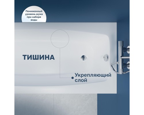 Акриловая ванна Vincea 170х75 VBT-2S170-FR цвет Белый