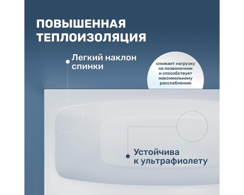 Акриловая ванна Vincea 170х75 VBT-2S170-LG цвет Белый