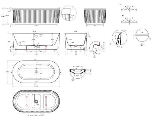 Акриловая ванна Vincea 170х80 VBT-709-1700MG цвет Бежевый матовый
