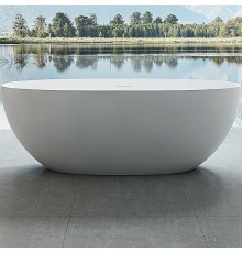 Ванна из искусственного камня Vincea 170x75 VBT-6S01MW Белая матовая без гидромассажа