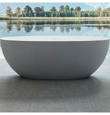 Ванна из искусственного камня Vincea 170x75 VBT-6S01MG Серая Белая матовая без гидромассажа