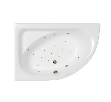 Акриловая ванна Whitecross Aquarella 170x110 L 0108.170110.100.RELAX.BR цвет Белый с гидромассажем форсунки Бронза