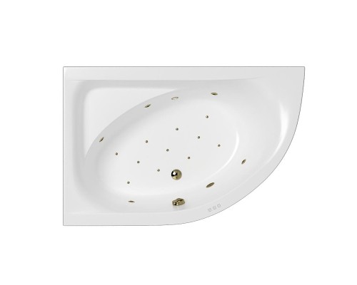 Акриловая ванна Whitecross Aquarella 170x110 L 0108.170110.100.RELAX.BR цвет Белый с гидромассажем форсунки Бронза