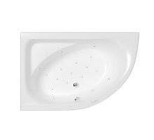 Акриловая ванна Whitecross Aquarella 170x110 L 0108.170110.100.RELAX.CR цвет Белый с гидромассажем форсунки Хром