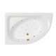 Акриловая ванна Whitecross Aquarella 170x110 L 0108.170110.100.RELAX.GL цвет Белый с гидромассажем форсунки Золото