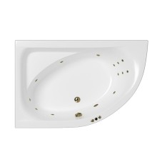 Акриловая ванна Whitecross Aquarella 170x110 L 0108.170110.100.SMART.BR цвет Белый с гидромассажем форсунки Бронза