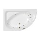 Акриловая ванна Whitecross Aquarella 170x110 L 0108.170110.100.SMART.BR цвет Белый с гидромассажем форсунки Бронза
