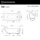 Ванна из искусственного камня Whitecross Gin 175x75 0217.175075.2XXXX цвет RAL матовый