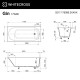 Ванна из искусственного камня Whitecross Gin 175x80 0217.175080.2XXXX цвет RAL матовый