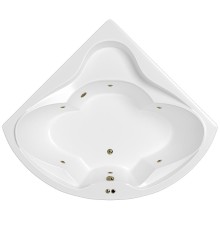 Акриловая ванна Whitecross Konsul 150x150 0110.150150.100.SOFT.BR цвет Белый с гидромассажем форсунки Бронза