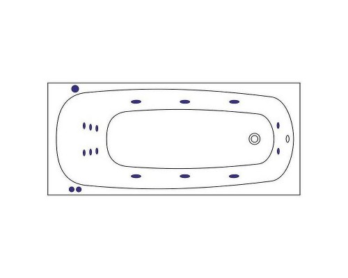 Акриловая ванна Whitecross Layla 180x80 0102.180080.100.SMART.BR с гидромассажем