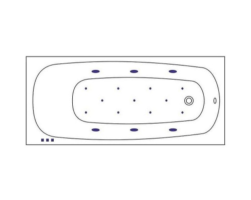 Акриловая ванна Whitecross Layla Slim 170x75 0122.170075.100.RELAX.WH с гидромассажем