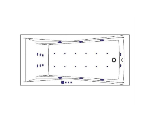 Акриловая ванна Whitecross Palace 170x75 0104.170075.100.ULTRA.BR с гидромассажем