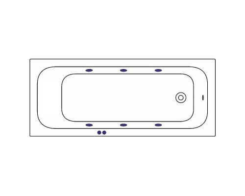 Акриловая ванна Whitecross Vibe 170x70 0105.170070.100.SOFT.CR с гидромассажем